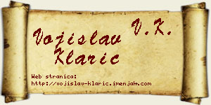 Vojislav Klarić vizit kartica